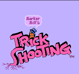 Barker Bill's Trick Shooting (USA) Title Screen